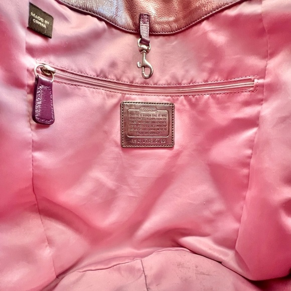 Coach Very Rare Poppy Patent Leather Purple Large Tote Bag - Picture 6 of 14